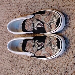 Vans (Desert) Snake/Black Classic Slip-Ons Size 11